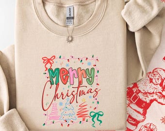 Sweat-shirt de Noël, sweat-shirt de Noël pour femme, sweat-shirts de Noël pour femme, cadeau de Noël pour femme, sweat-shirt joyeux Noël
