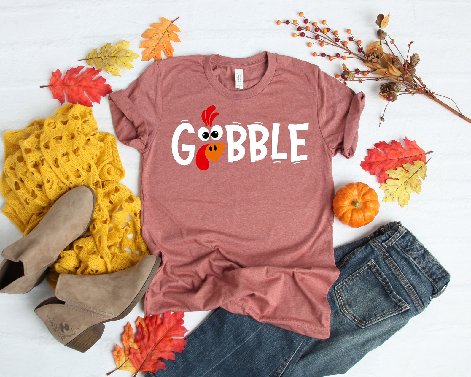 Gobble Gobble Thanksgiving Shirt Thanksgiving T Shirt Womens Etsy