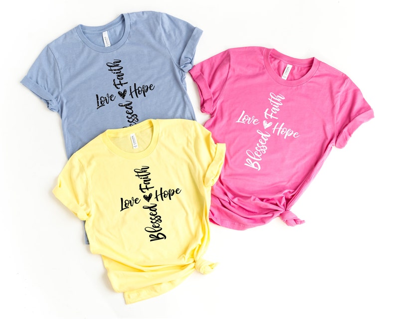 Blessed Shirt,Christian Shirt,Christian Quote Shirt,Faith Cross Shirt Shirt,Hope Shirt,Christian Shirt,Religious Shirt,Jesus Cross Shirt image 2