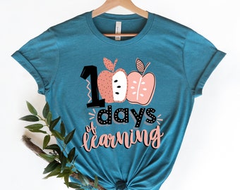 100 Days School Shirt,100 Days Brighter Shirt,Teacher Shirt,100th Day Of School,Back To School Shirt,Teacher Appreciation,girly school Tee