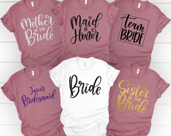 The Bride Shirt,Wedding Shirt,Maid of Honor Shirt,Just Married Shirt,Bridesmaid Shirts,Newly Married Tee,Flower Girl Shirt,bridal party tee