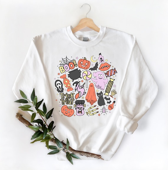 Cute Halloween Theme Shirt for Women, Halloween T-Shirts, Cute Teacher Halloween T-Shirts, Mom Halloween T-Shirts, Fall Shirts