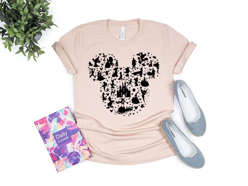 Disney Shirt, Disney Shirt for Women, Disney Ear Shirt, Women's Unisex Disney T-Shirt, Disney Mickey Silhouette Shirt, Tshirt for Kids image 2