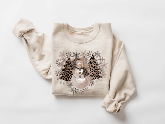Buy Leopard Christmas Tree Sweatshirt, Winter Cozy Hoodie