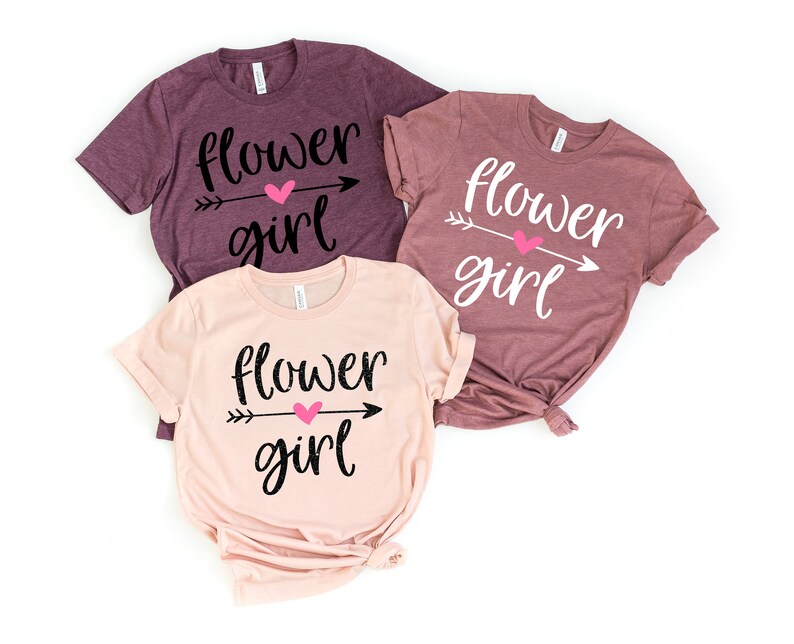 Flower Girl Shirt Cute Flower Girl Idea Wedding Tshirt Etsy