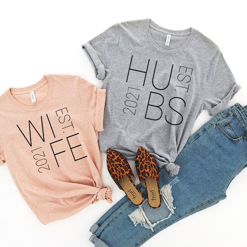 Wife Hubs Shirts, Honeymoon Shirt, Just Married Shirt, Engagement Shirt, Wedding Shirts, Bridal Gift Engagement, Husband And Wife Shirts