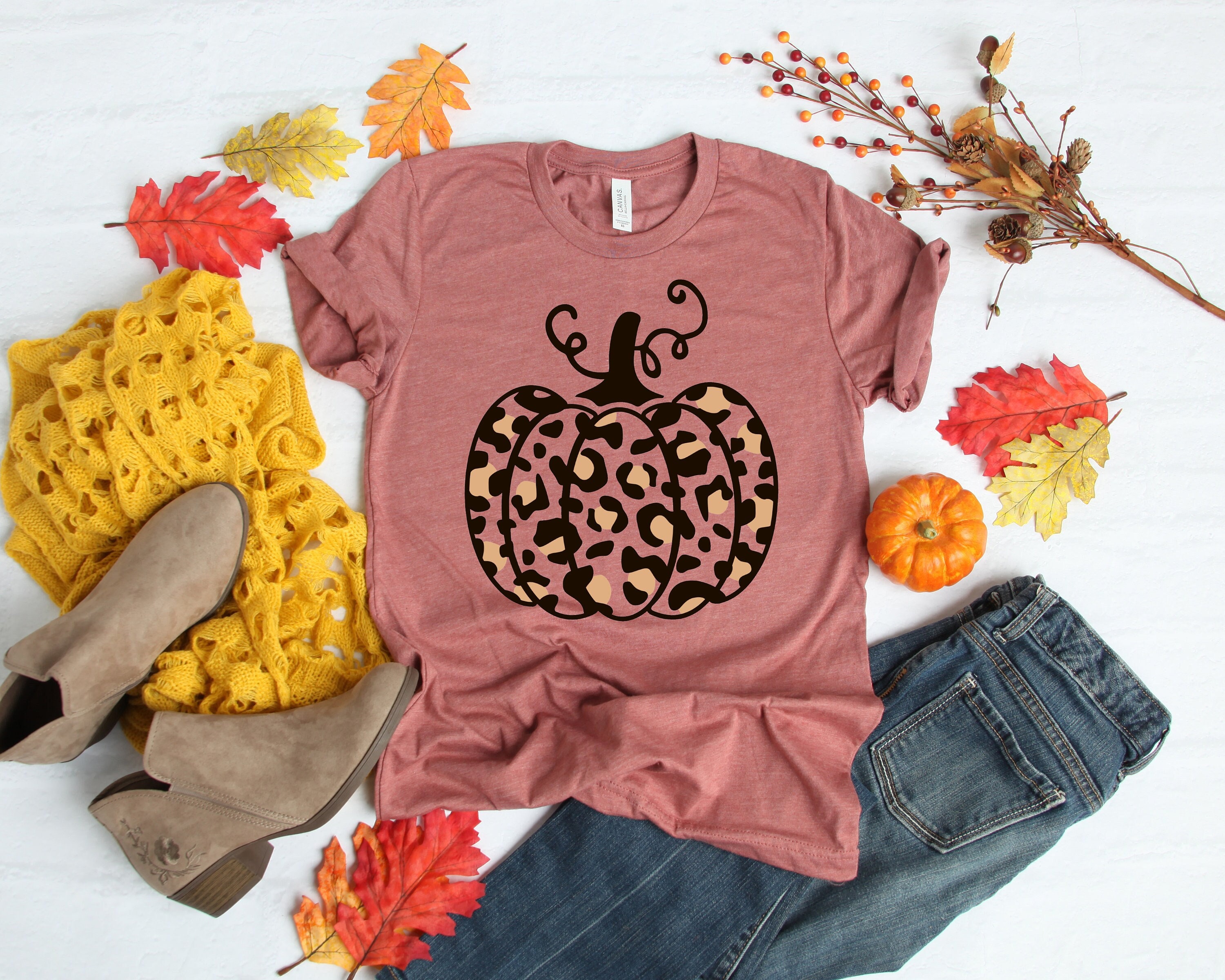 animal print pumpkin shirt