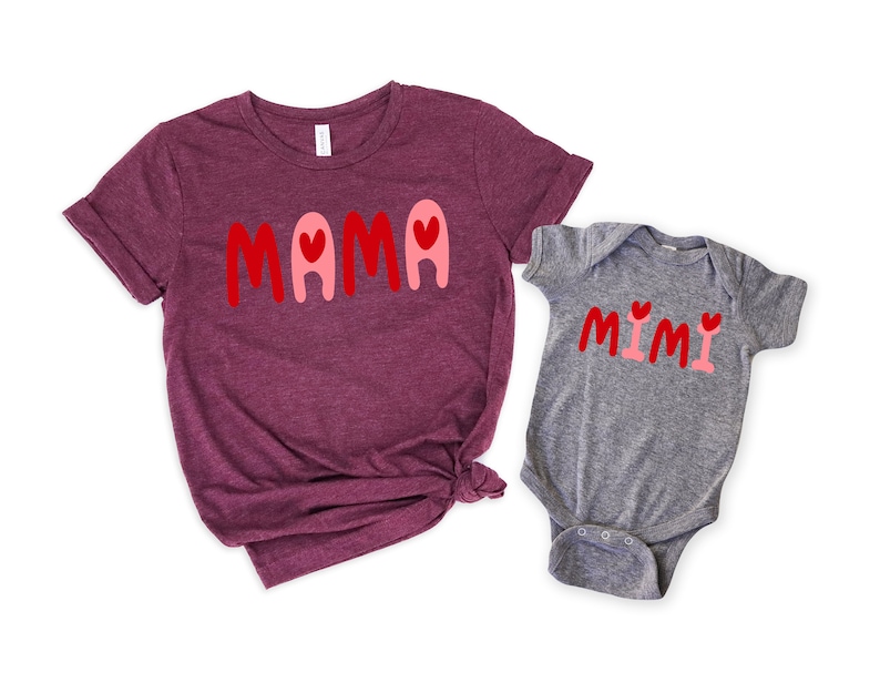 mama mini valentines shirts
