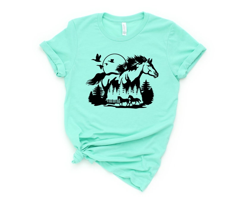 Horse Lover Shirt,Gift For Her,Country Shirt,Gift For Horse Lovers,Animal Lover Shirt,Horse Shirt,Farm Shirt,Gift for Women,Mom Gift image 3