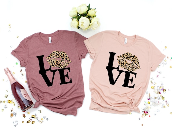 Love lips Valentines Day Shirt,Valentines Day Shirts For Woman,Heart Shirt,Cute Valentine Shirt,Valentines Day Gift,Leopard Valentines