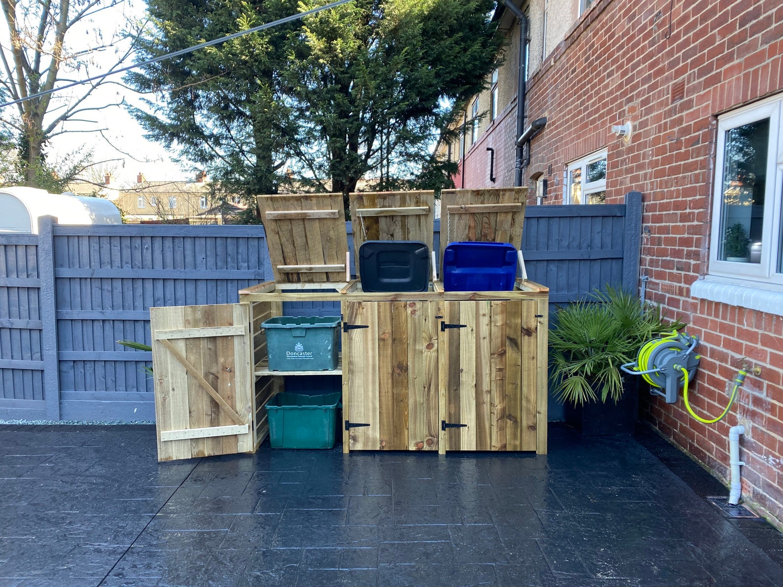 Bespoke handmade wheelie bin storage units Etsy