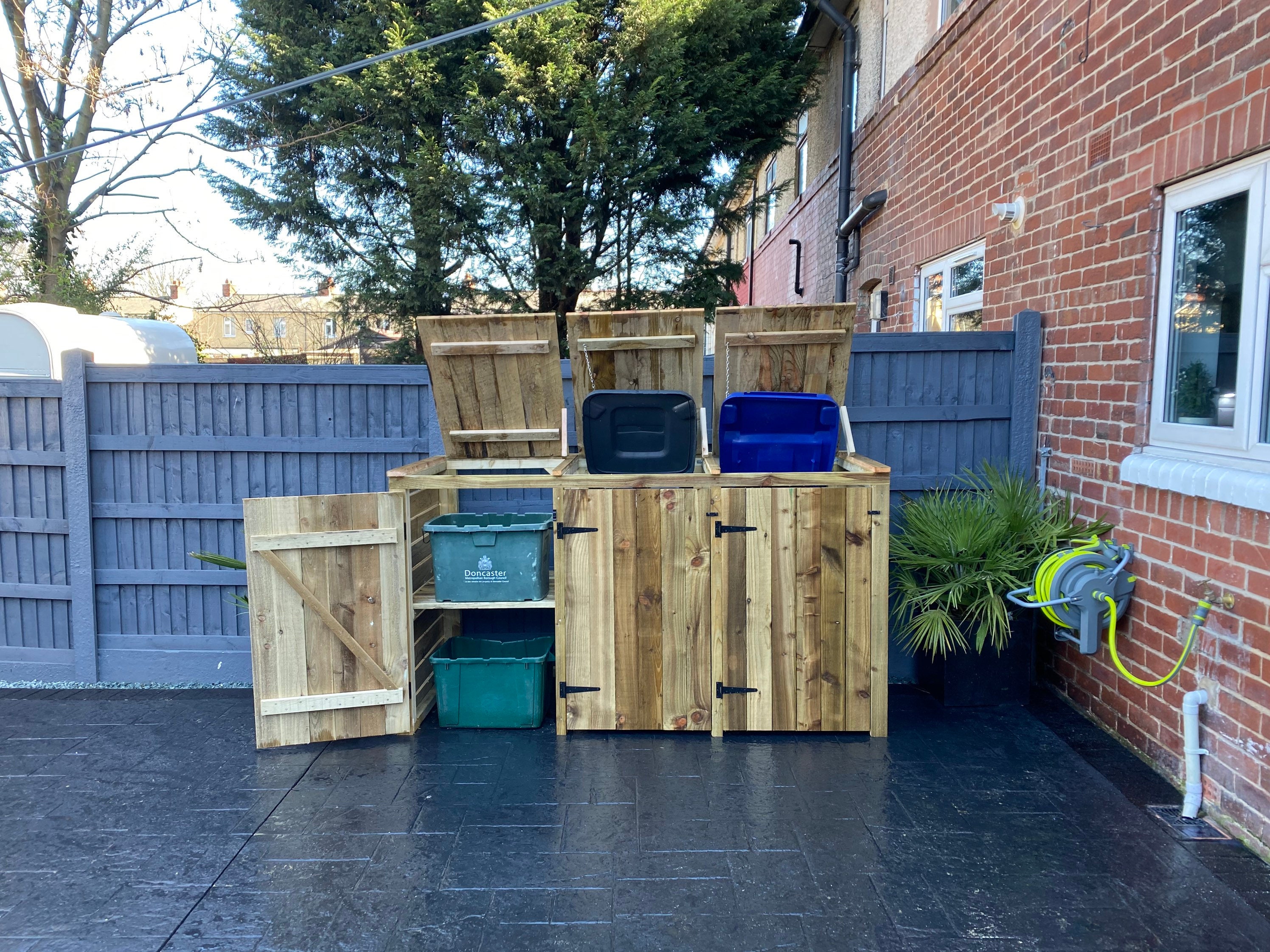 Bespoke handmade wheelie bin storage units | Etsy