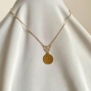 hmong inspired heart pendant necklace gold