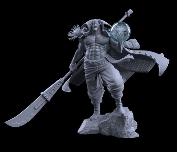 3D-Druckdatei Whitebeard – Anime Figur STL für Sammler und Fans