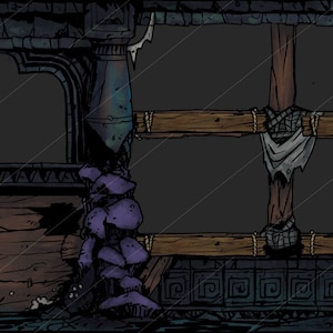 Sylized Hand-Drawn Cove Themed TTRPG Livestream Overlay