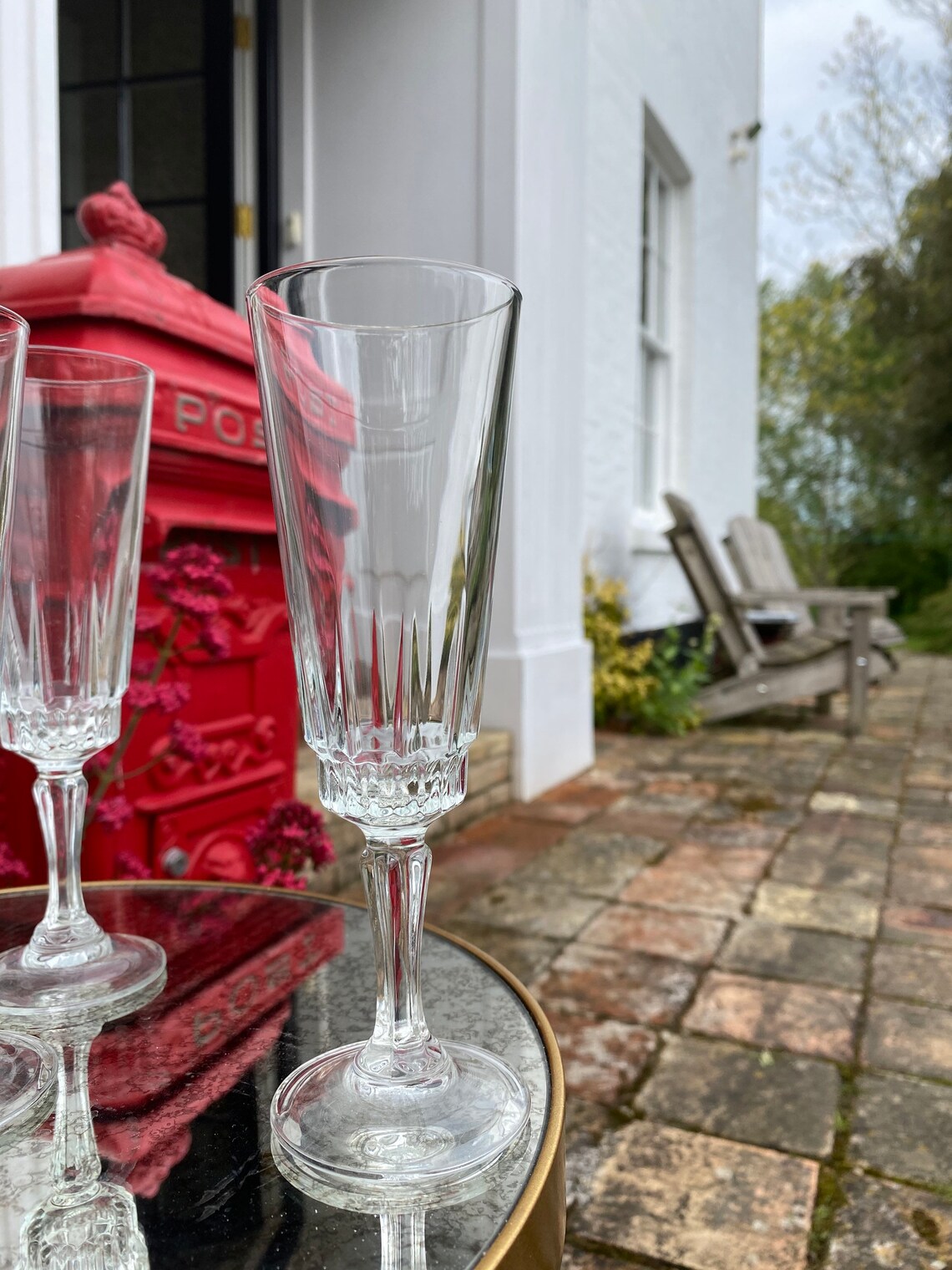 Set of 8 Vintage Champagne Flutes Etsy