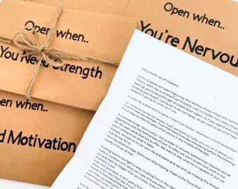 Open When Letters with Envelopes- Thoughtful Prewritten Gift for Loved Ones. Ready-to-Use Open When Letters- Perfect Gift for Any Occasion.