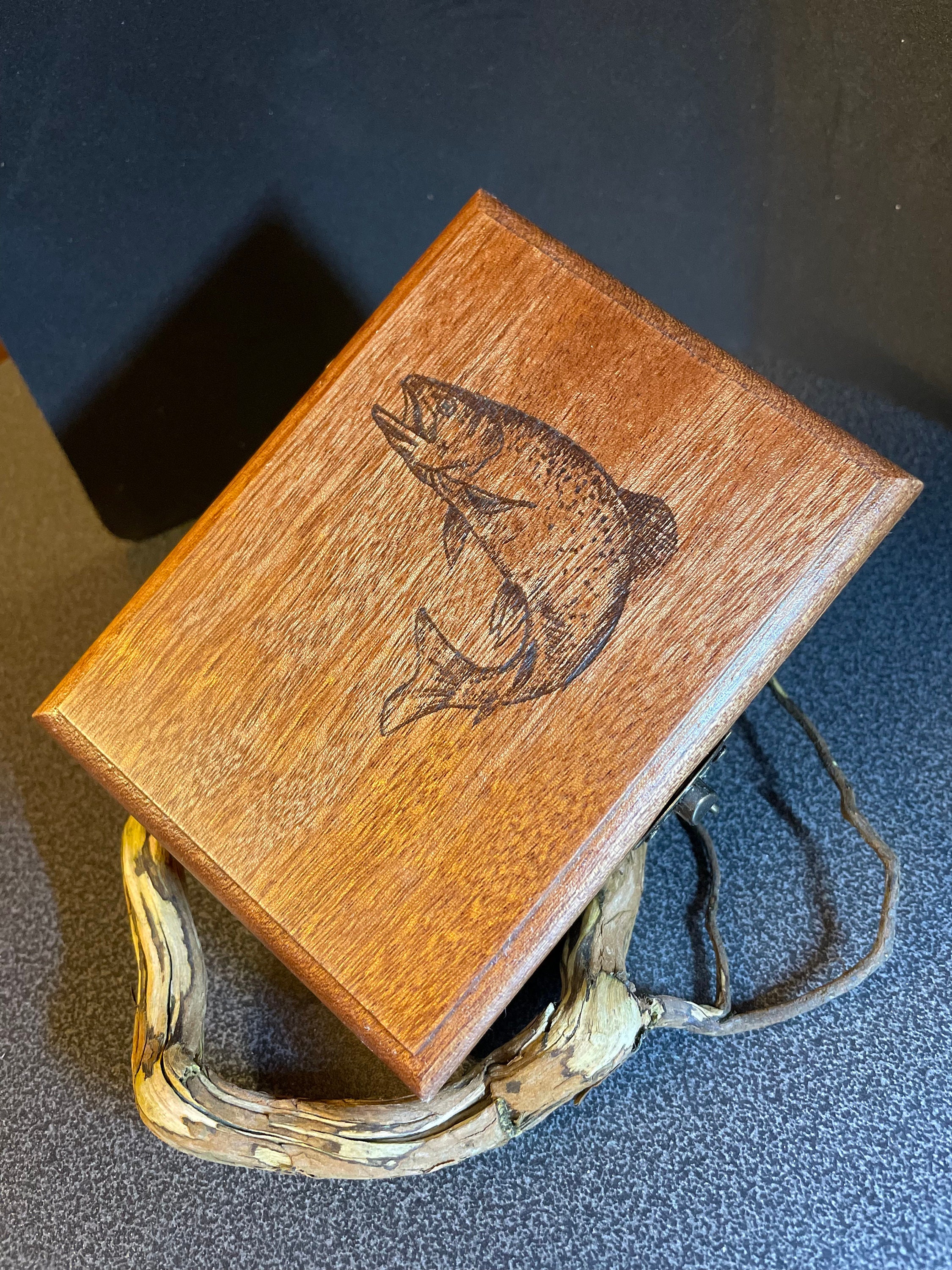 Buy Fly Fishing RIVER LUNE UK Handcrafted Fly Box, Custom Designed, Laser  Engraved. Back Includes Name, Inscription, Artwork. Online in India 