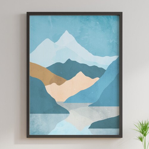 Landscape Print Abstract Wall Art Landscape Art Etsy