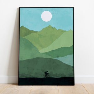 Cycling print | Cycling gifts  | Cycling poster | Cycling art | Cycle gifts | Bike print | Cyclist gifts | Bike gifts | Mountain bike art