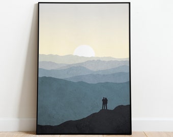 Berg wandern Kunstdruck | Landschaftsbild