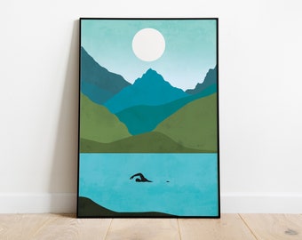 Wild Swimming print | Wild Swimming poster | Swimming Poster | Swimming Print | Swimming Gifts  | Swimming Art | Swim Poster | Swim Print