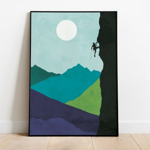 Rock climbing print | Rock climbing gifts  | Rock climbing poster | Rock climbing art | Climber gift | Climbing Decor | Klettern | Wall art