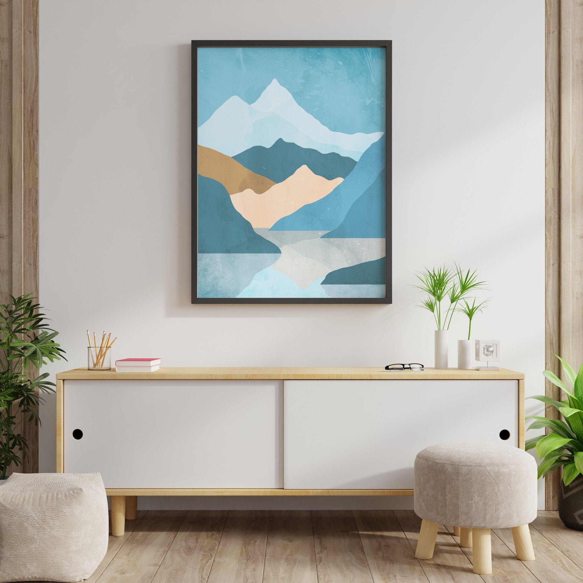 Landscape print Abstract wall art Landscape art Etsy