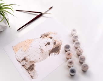 Aangepaste verf op nummer, schilderen op papier, schilderen van foto, diy craft kit, kunst aan de muur, cadeau voor vrouwen, cadeau voor mannen, gepersonaliseerde kunstwerken