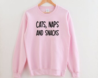 cats naps and snacks jumper