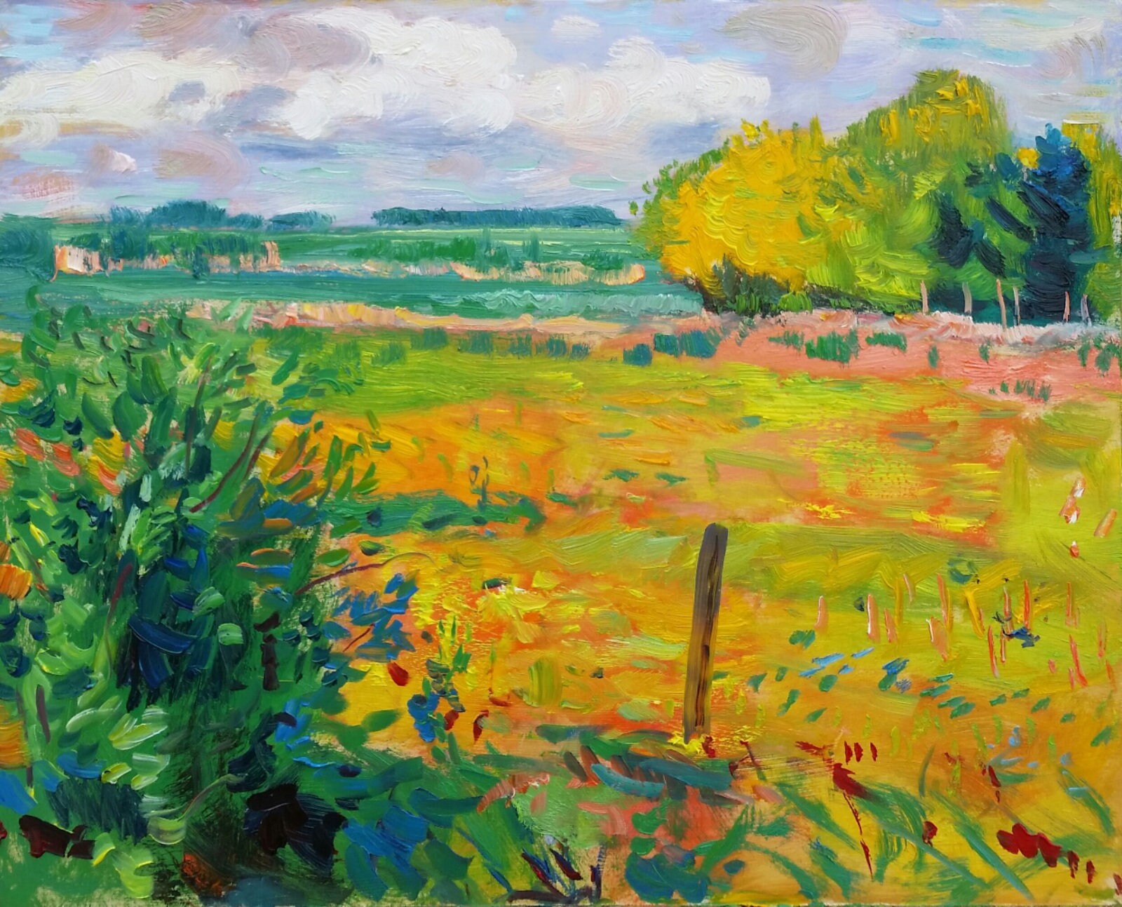 Fields in AugustOriginal 16 x 20 oil painting on Etsy
