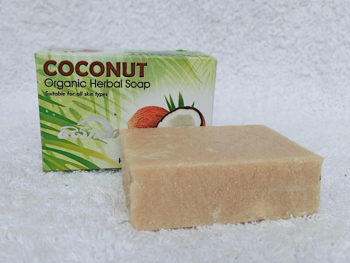 Hand Made Coconut Herbal Soap 100 Organic Etsy