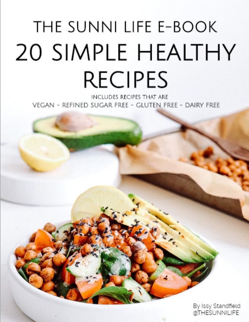 20 Simple Healthy Recipes EBOOK Vegan Refined Sugar Free | Etsy