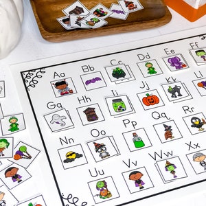 Halloween Activity for Kids, Beginning Sounds, Phonics Activity, Educational Printable for Kids, Halloween Printable Activity