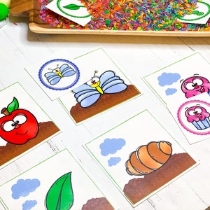 matching game printable literacy activity preschool etsy