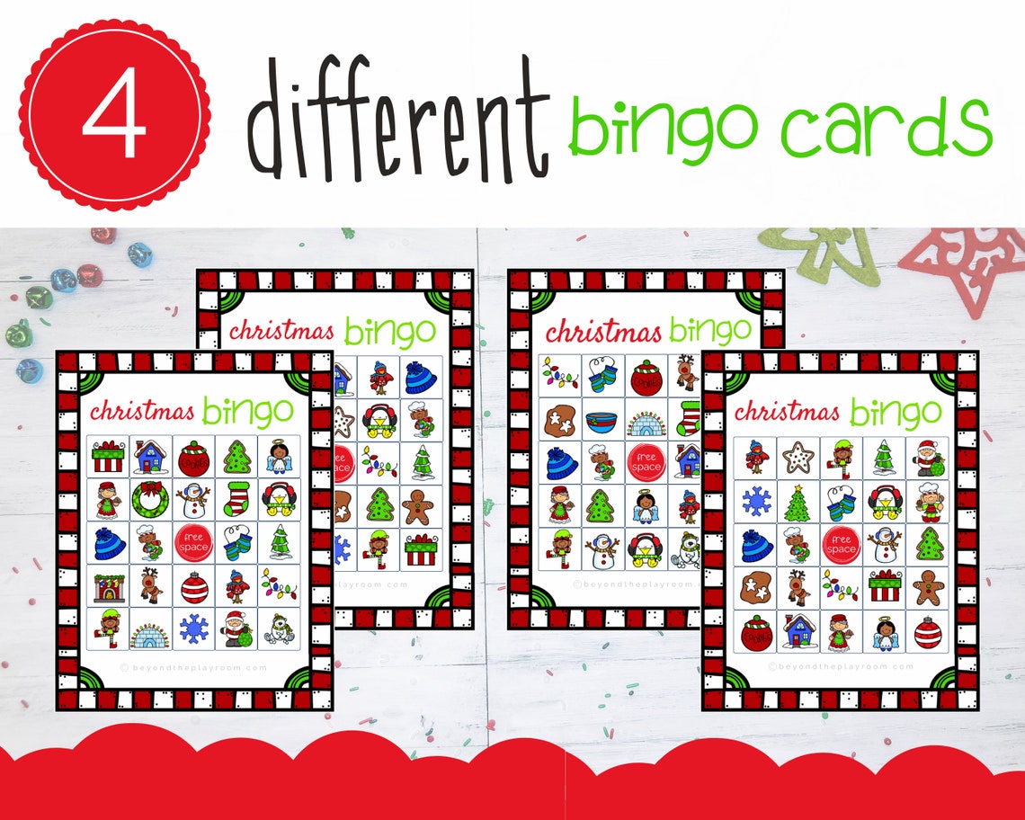 Christmas Bingo Game Printable Christmas Game for Kids | Etsy