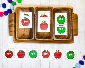 Math Patterns, Early Math Activity for Kids, Apple Theme, Preschool, Kindergarten, Homeschool