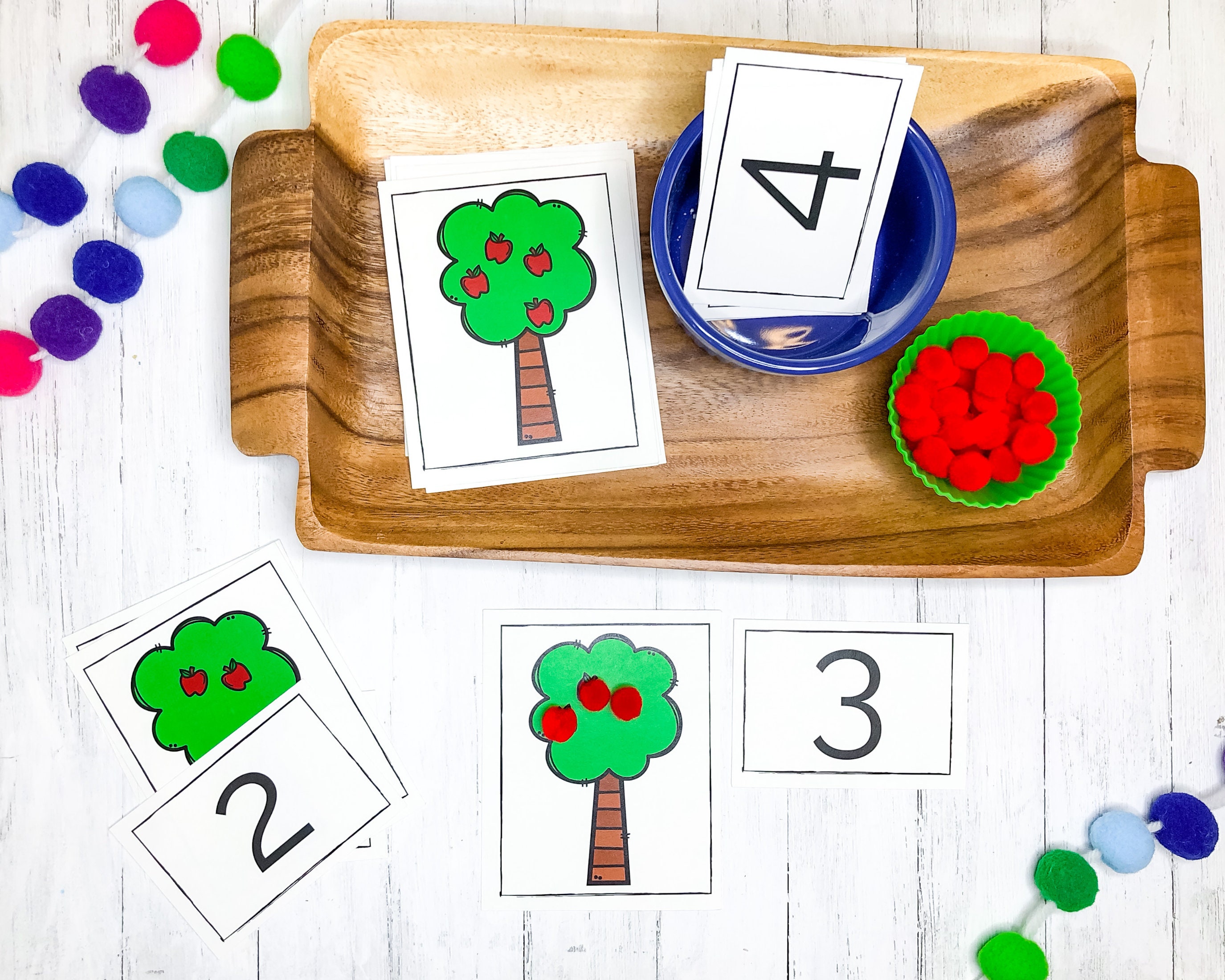 Apple Tree Counting Printable | Math Activity for Kids | Homeschool - Etsy