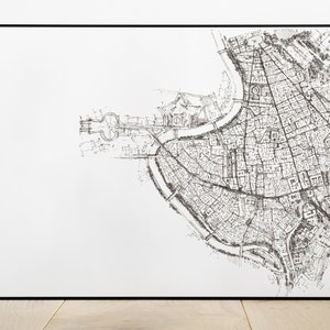 ROMA-mapa, mapa, planimetría - Impresión autógrafa A3fata