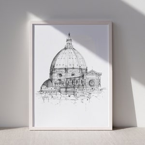 LIMITED PRINT - 25 pieces - Florence, Santa Maria del Fiore, Brunelleschi