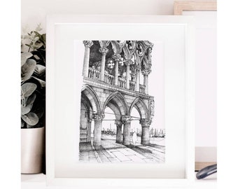 Palazzo Ducale, Venice - signed print