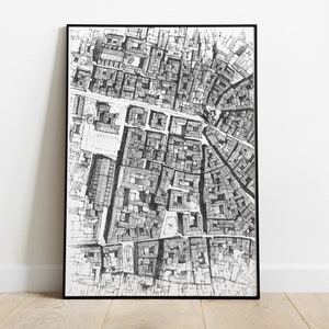 BOLOGNA-map, mappa, planimetria - Stampa Autografata