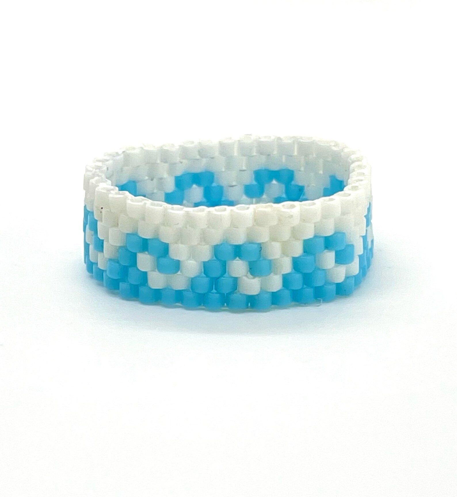 Miyuki 11/0 Delica Seed Bead Ring Woven Together Using the Peyote ...