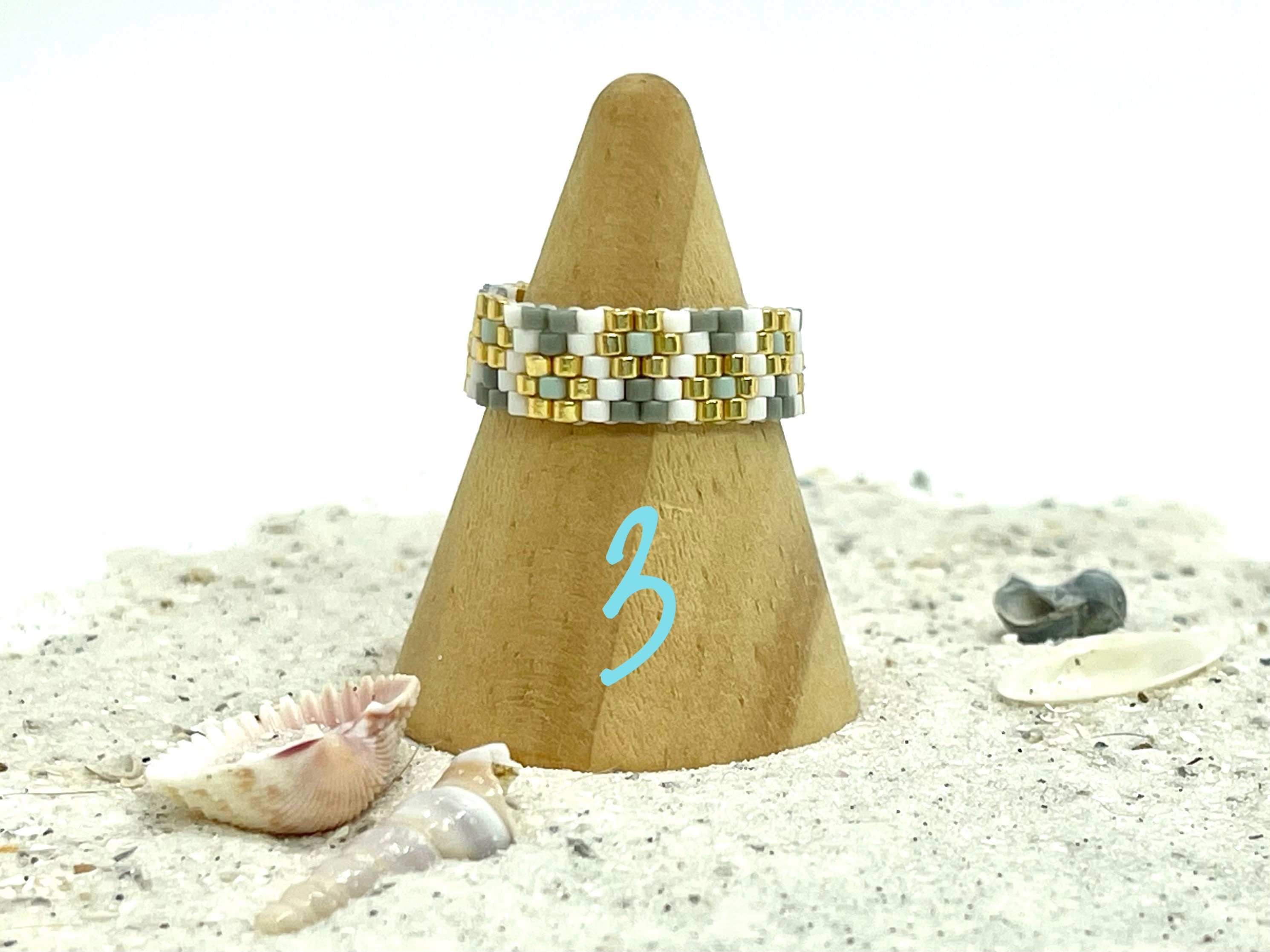 Miyuki 11/0 Delica Seed Bead Rings Woven Together With the Peyote ...