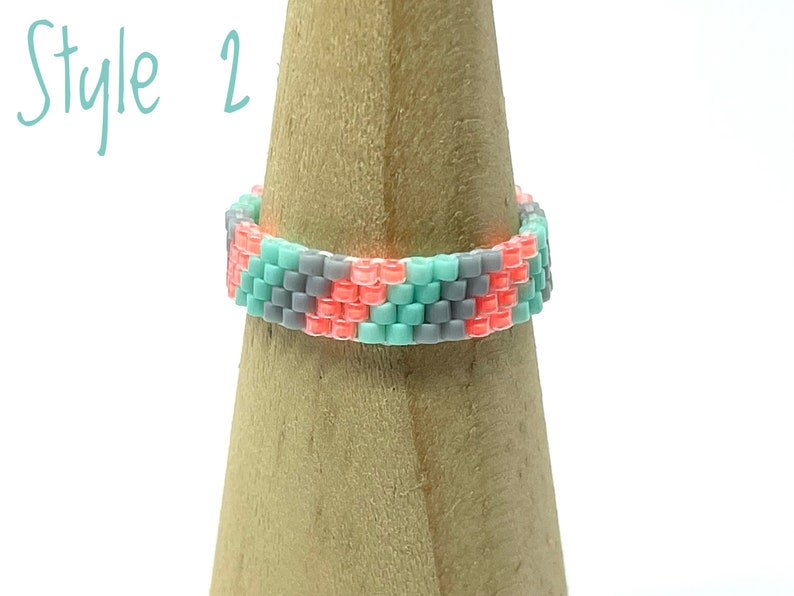 Miyuki 11/0 Delica Seed Bead Rings Woven Together the With Even and Odd ...