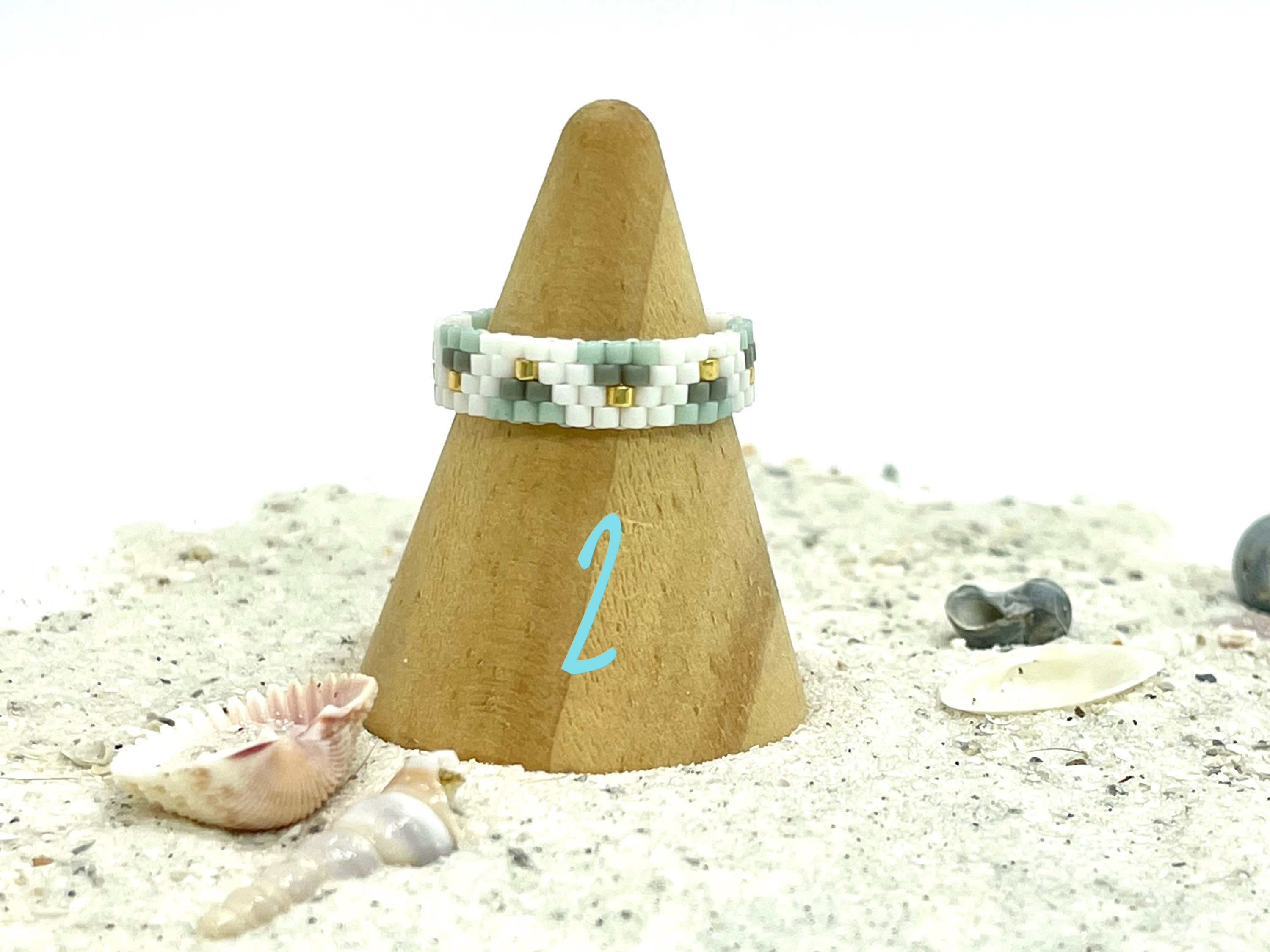 Miyuki 11/0 Delica Seed Bead Rings Woven Together With the Peyote ...