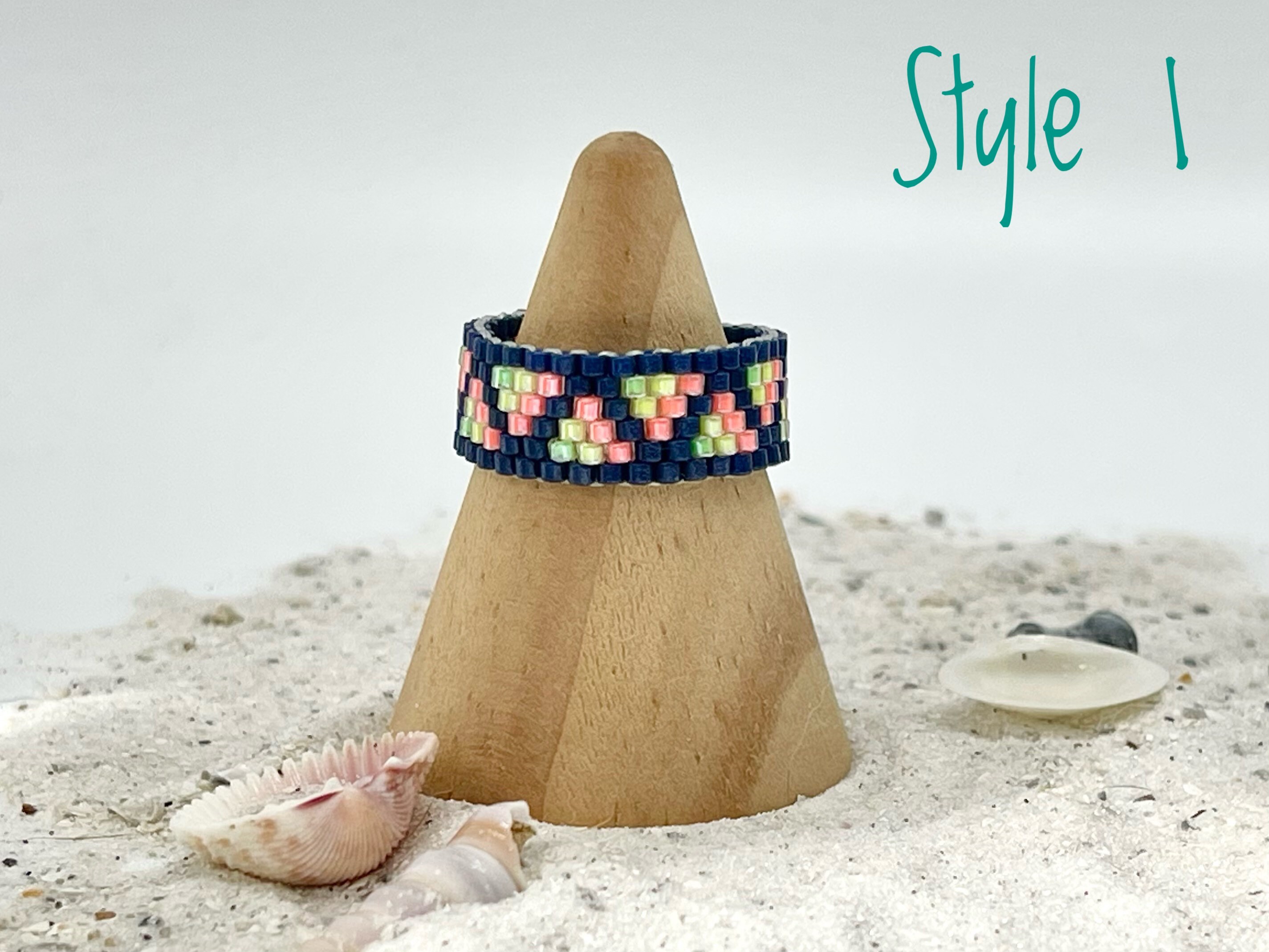 Miyuki 11/0 Delica Seed Bead Rings Woven Together With the Even and Odd ...