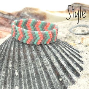 Miyuki 11/0 Delica Seed Bead Rings Woven Together the With Even and Odd ...