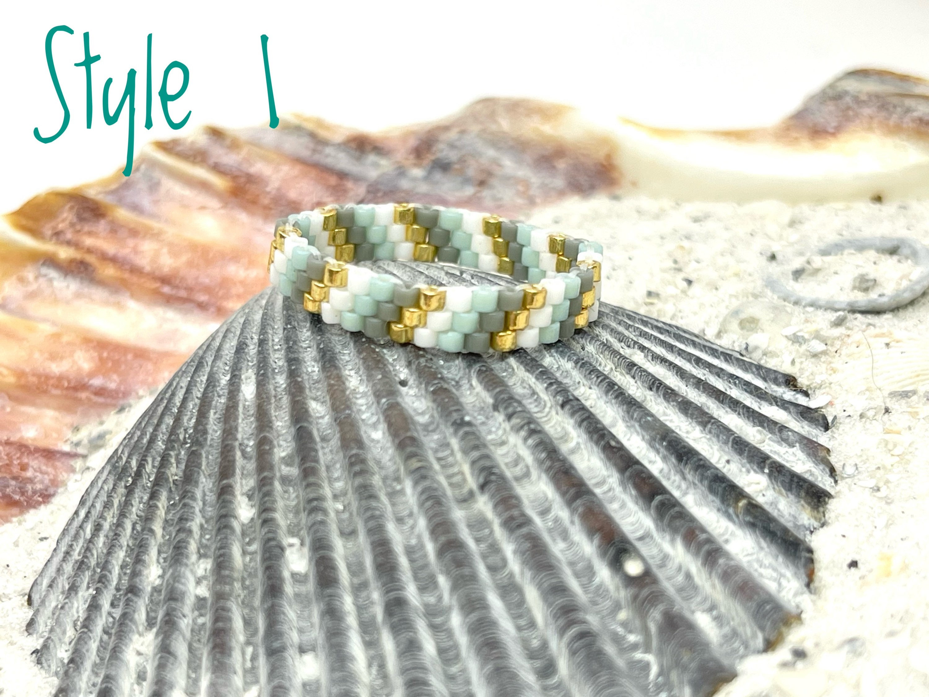 Miyuki 11/0 Delica Seed Bead Rings Woven Together With the Peyote ...