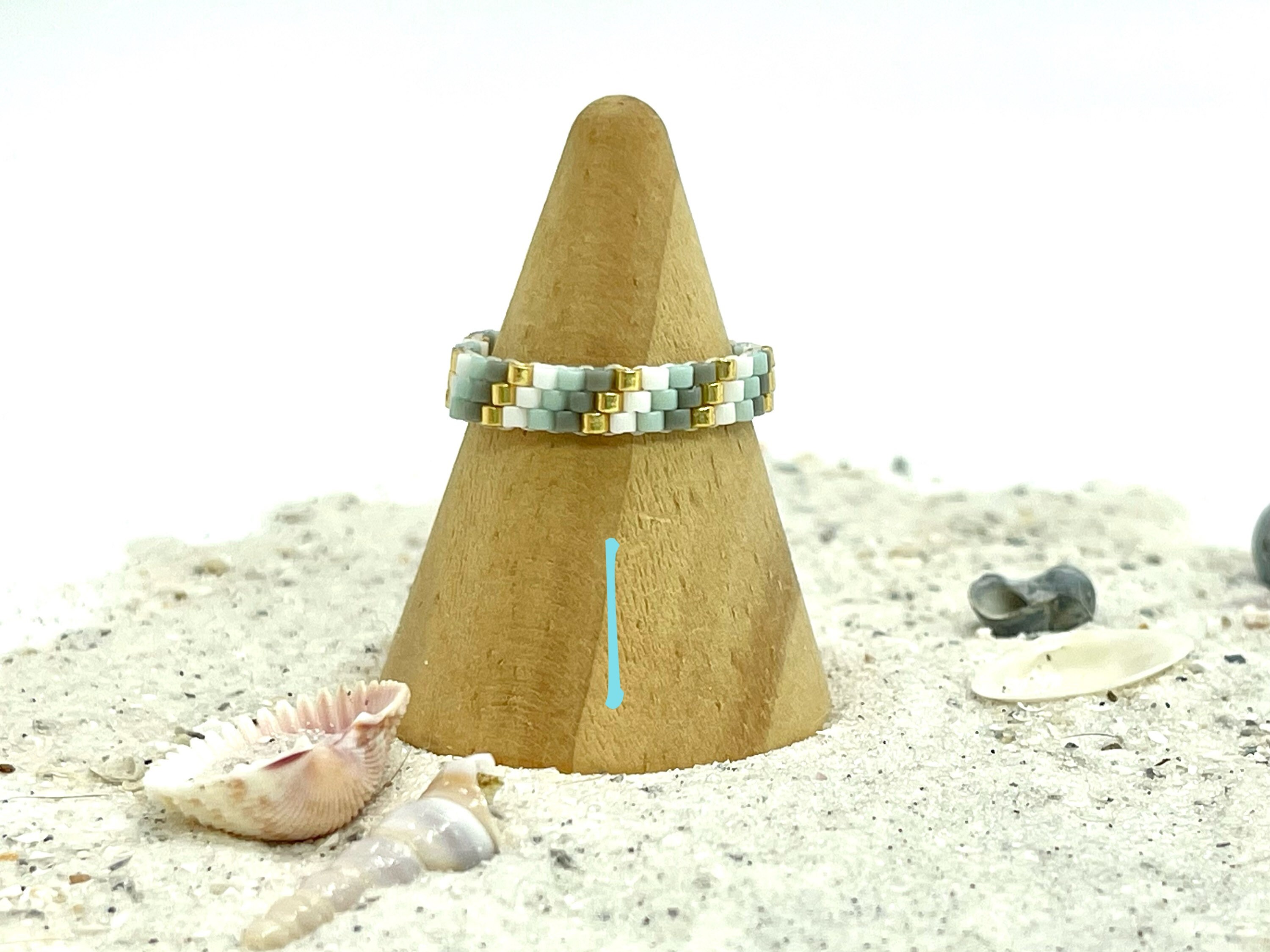 Miyuki 11/0 Delica Seed Bead Rings Woven Together With the Peyote ...